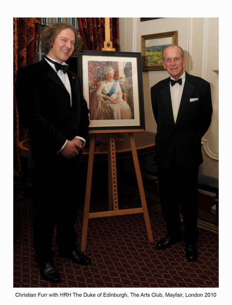Christian Furr with the Duke of Edinburgh_ Arts Club_ Mayfair 2010 titled