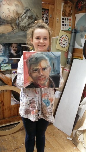 Evie's painting of her father Joe