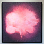 Jouissance, explosion, diamond dust, christian furr, art, contemporary, painting, pink