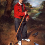 Oil on Canvas 60'' x 48'' (152.4cm x 121.9cm) Christian Furr Acedia, red hjacket, whitechapel, oil painting